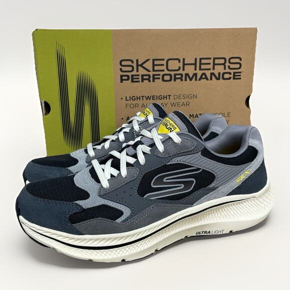 Skechers GO RUN Consistent 2.0 Size 11.5 Men Ultra Light Retro Runner Gray Black - Picture 1 of 9